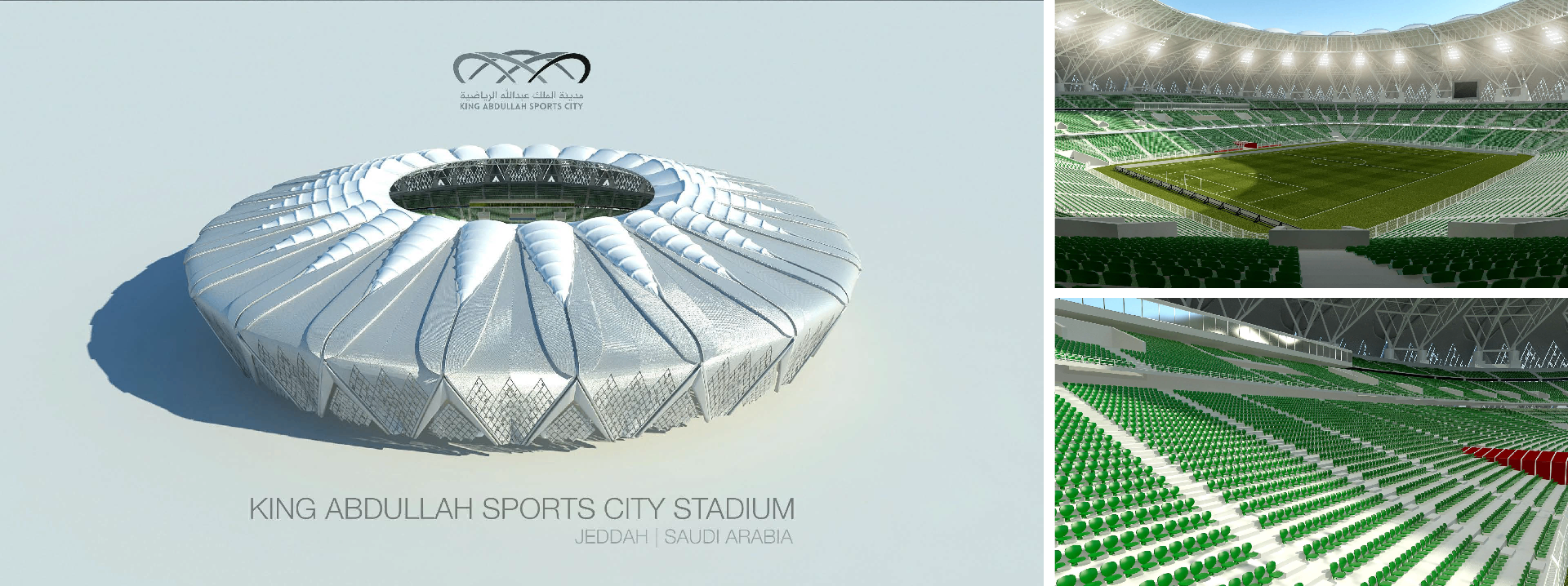 King Abdullah Sports City stadium 3D render