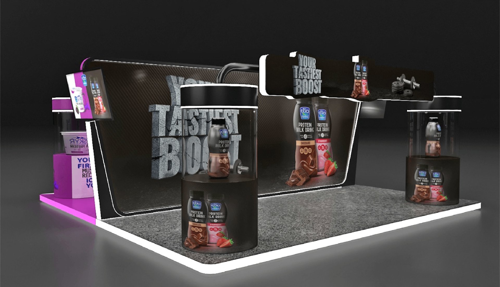 Nadec product activation booth render view two